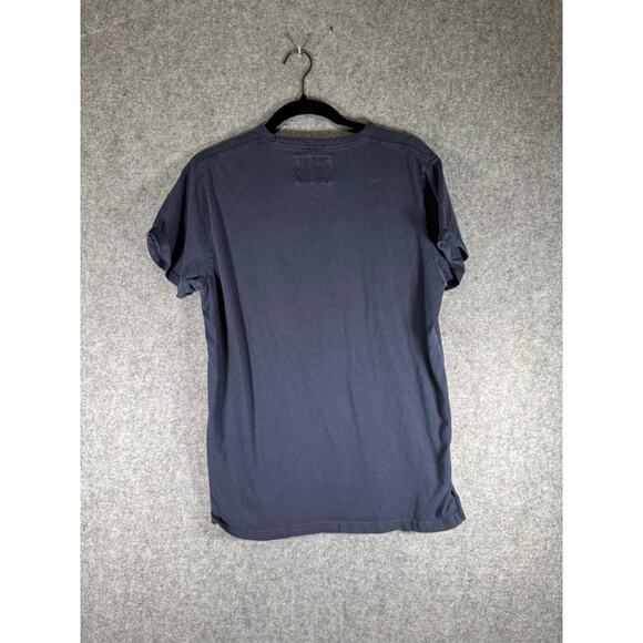 Hollister Shirt Men Medium Short Sleeve Blue Spell Out Preppy Academia Californi - Picture 5 of 6